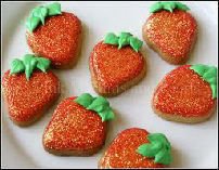 Strawberry cookies.